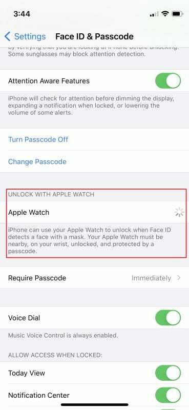 Odblokuj iPhone'a za pomocą Apple Watch iOS 14,5 2