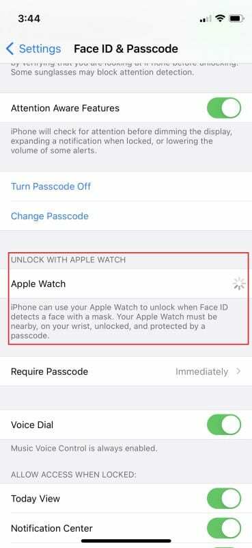 Разблокировка iPhone с Apple Watch iOS 14.5 2