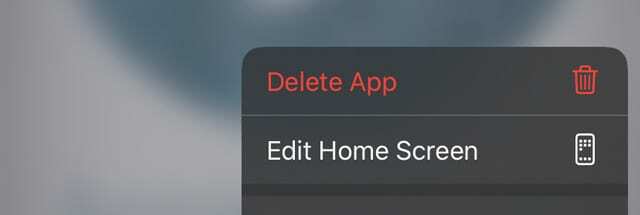 iPadOS og iOS 13 Rediger startskærmen og slet appindstillinger fra menuen Hurtig handling. Tryk længe på Haptic Touch