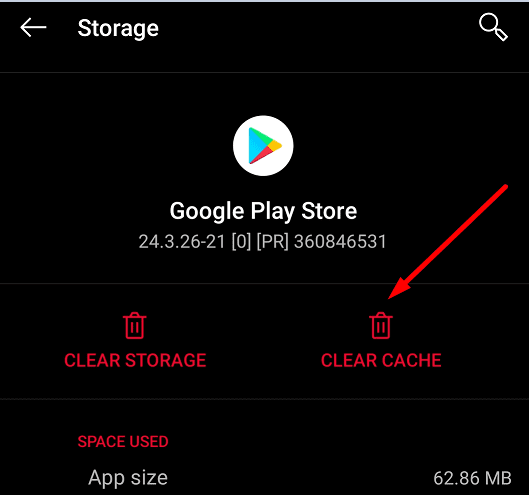 Google Play Store Cache leeren Oneplus