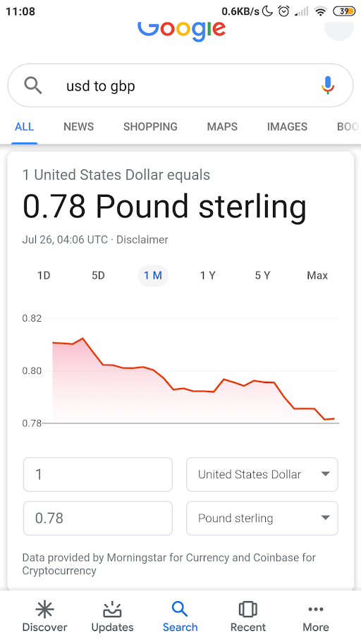 валюта Google
