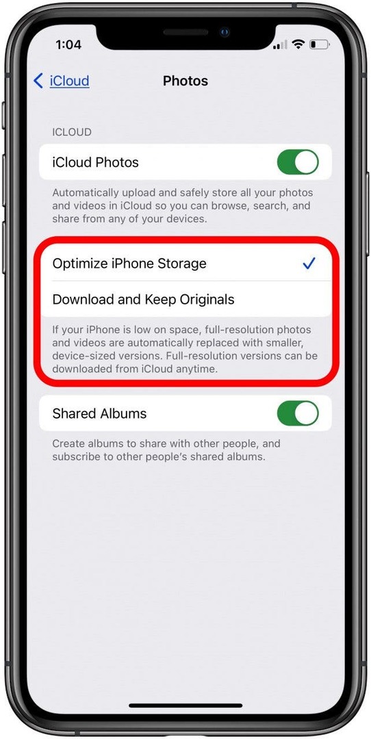 choisir le stockage de photos icloud