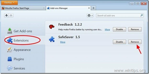 usuń-safesaver-firefox