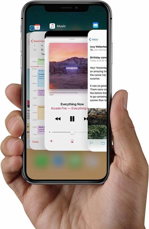 Затваряне на приложението за iOS 12 iPhone X