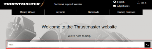 Cerca il nome del prodotto Thrustmaster