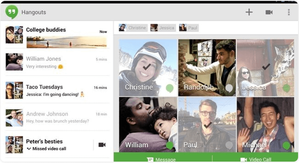 התוכנה הטובה ביותר לשיחות וידאו עבור Windows - Google Hangouts
