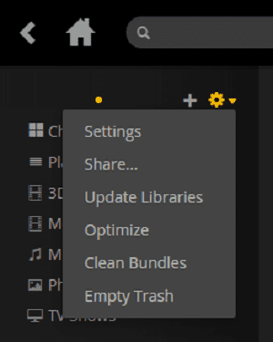 plex membersihkan bundel