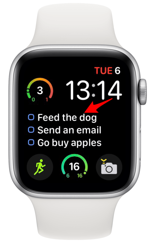 Dinge 3 Komplikation auf einem Apple Watch-Gesicht