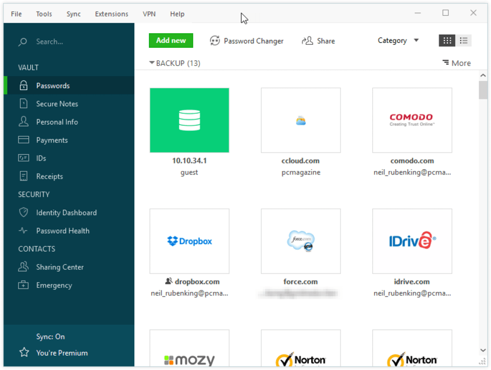 Beste wachtwoordbeheersoftware - Dashlane 