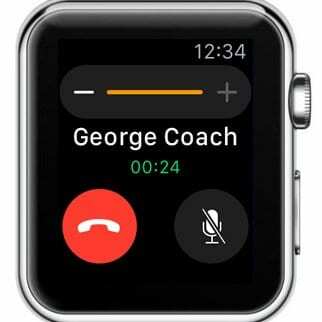 Telefonický hovor na Apple Watch