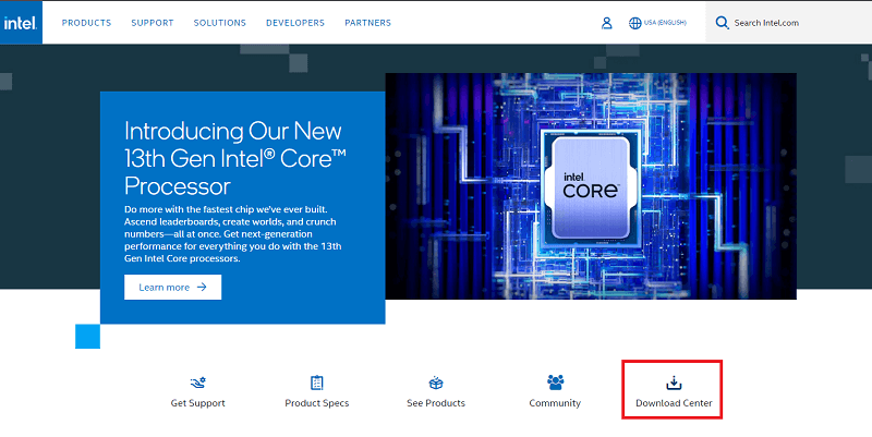 Intel - Centru de descărcare