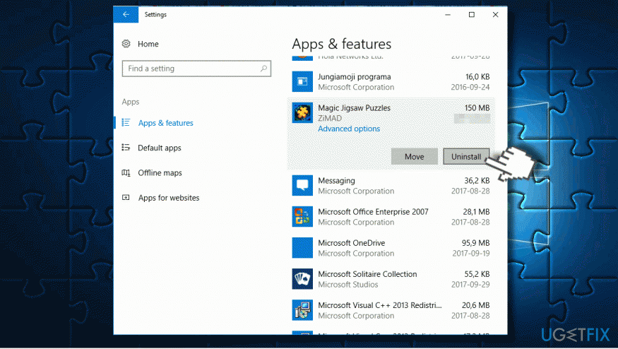Dezinstalați Magic Jigsaw Puzzles
