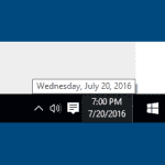 Windows 10: 날짜 팝업이 작동하지 않음