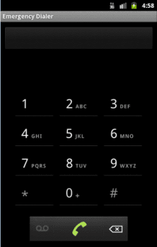 Android आपातकालीन डायलर