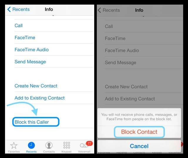 iOS: Kan ett blockerat nummer lämna ett röstmeddelande?