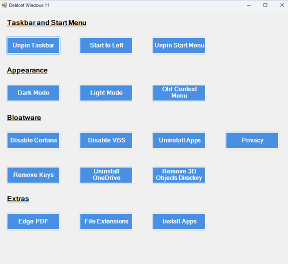 Windows 11 debloodieren