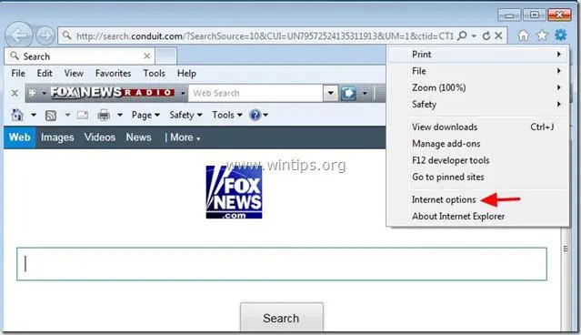 rimuovere-fox-news-toolbar-internet-explorer