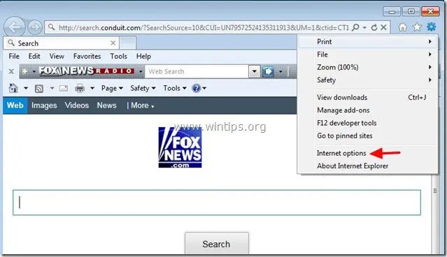 usuń-fox-news-toolbar-internet-explorer