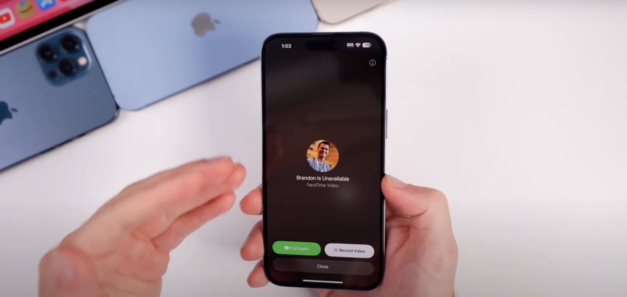 Ierakstiet zvanu FaceTime operētājsistēmā iOS 17