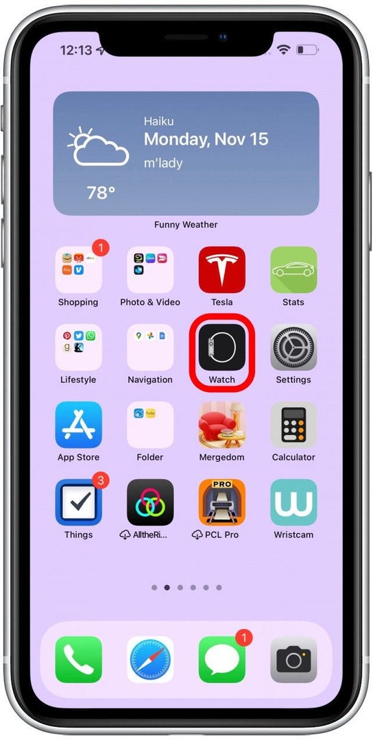 افتح تطبيق Watch على جهاز iPhone الخاص بك.
