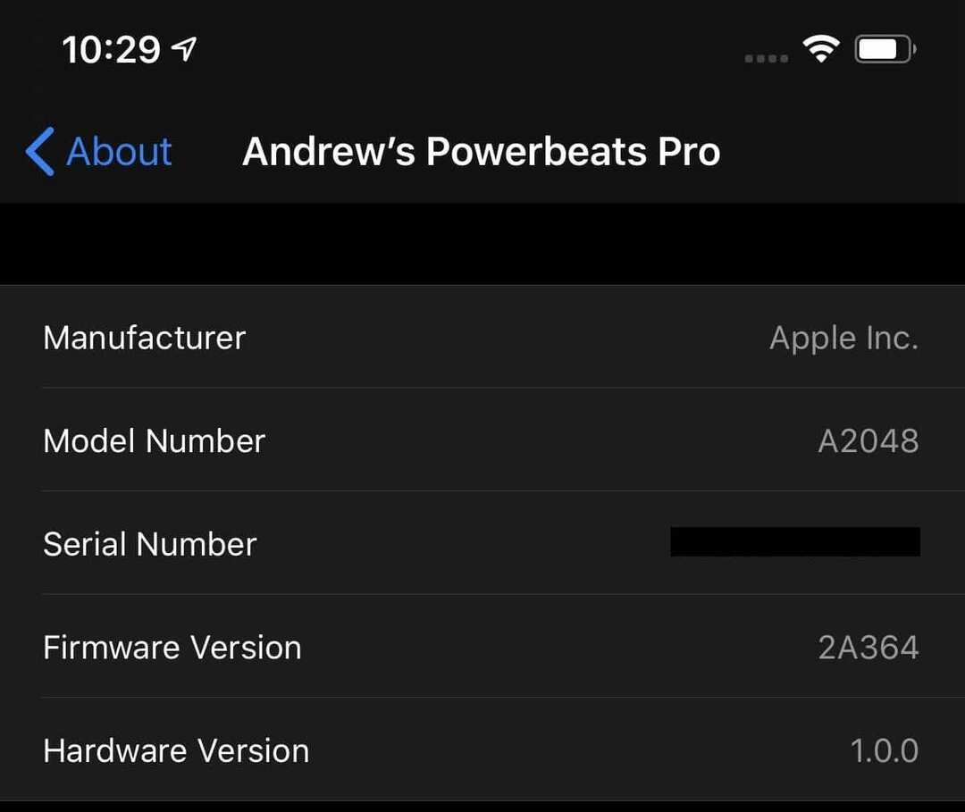 עמוד אודות Powerbeats Pro