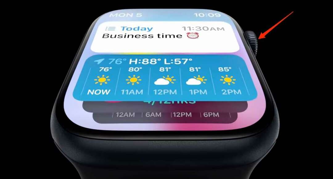 Korunka Smart Stack na hodinkách Apple Watch