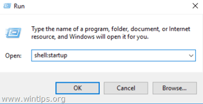 Προσθήκη προγράμματος κατά την εκκίνηση των Windows 10.