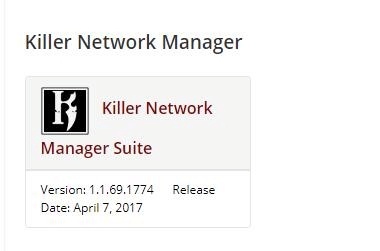Выберите пакет Killer Network Manager
