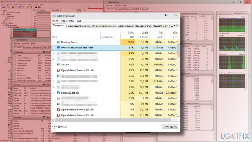 Microsoft tonen. Photos.exe CPU-verbruik