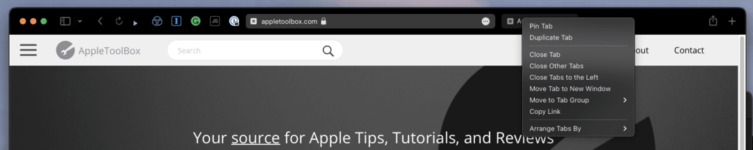 Slik fester du Safari-faner på Mac - 1