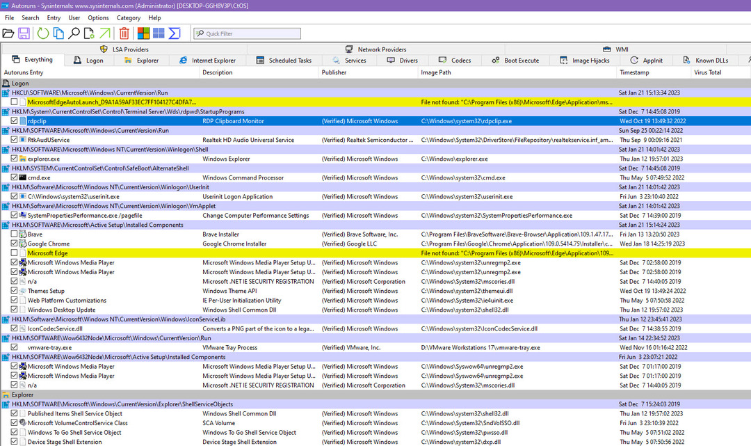 Mikä on Autoruns for Windows