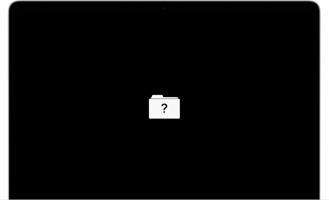 Chyba s otáznikom blikajúceho priečinka macOS