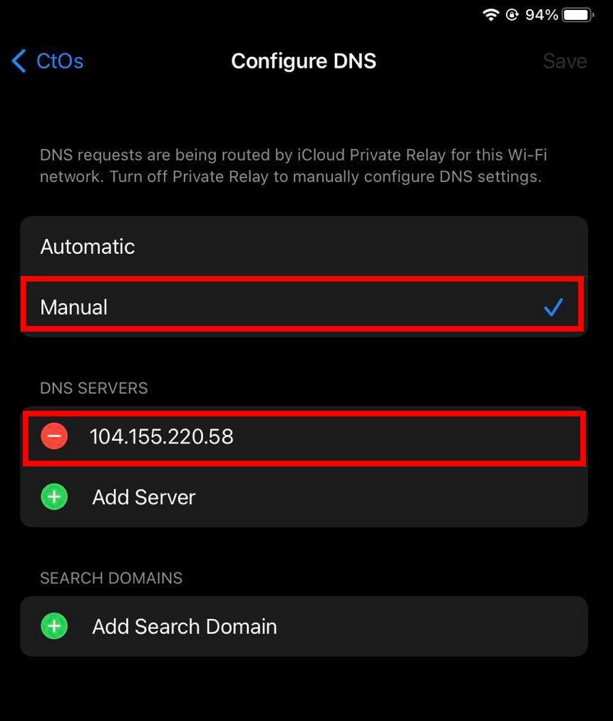 Configuration du DNS en fonction de votre région réseau ou de votre pays de résidence