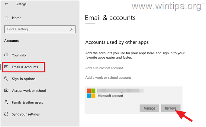 Microsoft-account verwijderen uit Windows 10