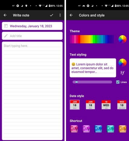 Tagebuch mit Schloss Android App