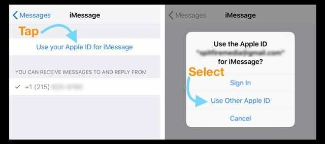 Come utilizzare un ID Apple diverso per iMessage su iPhone iOS 12