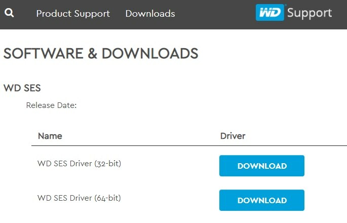 WD SES डिवाइस USB डिवाइस ड्राइवर डाउनलोड करें 