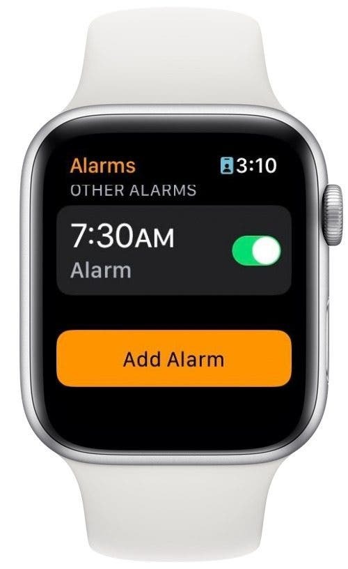 Setarea unei alarme Apple Watch