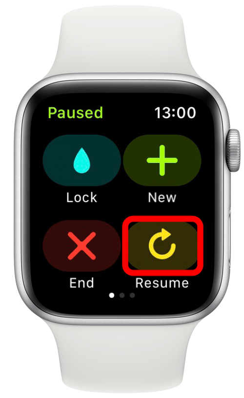 Ak chcete pokračovať v sledovaní cvičenia na hodinkách Apple Watch, klepnite na položku Pokračovať