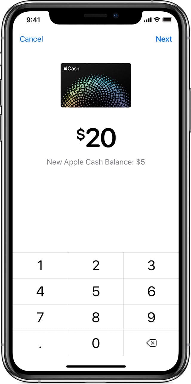 Sådan overfører du penge med Apple Cash Card