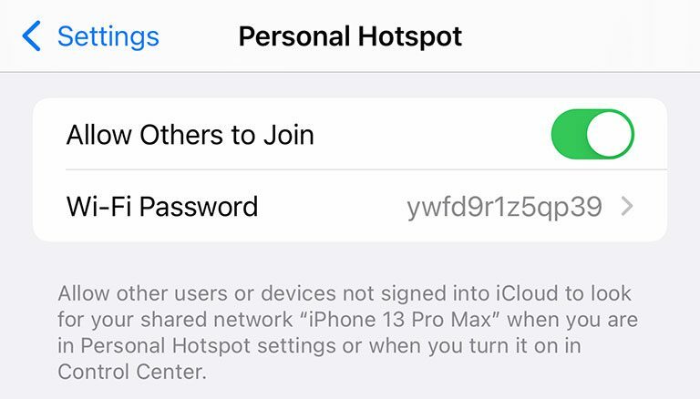 Omogućavanje Personal Hotspot