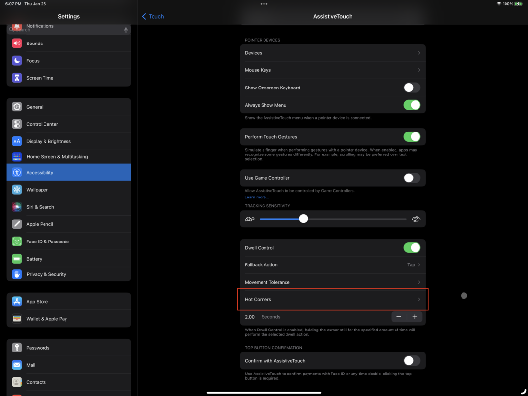 So verwenden Sie Hot Corners auf dem iPad - 2