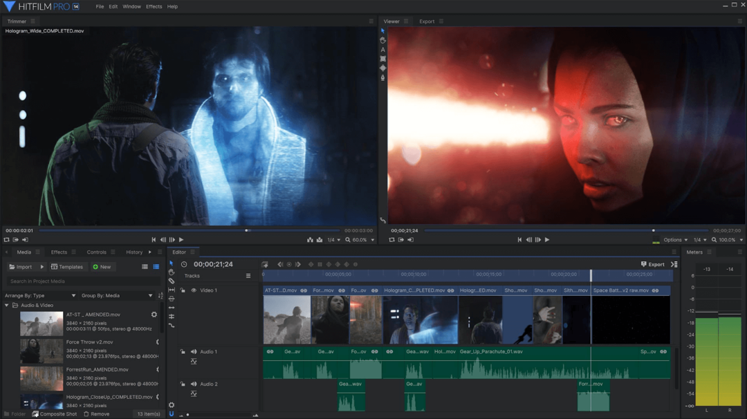 Software de edição de vídeo HitFilm Express para usuários de Mac em 2020