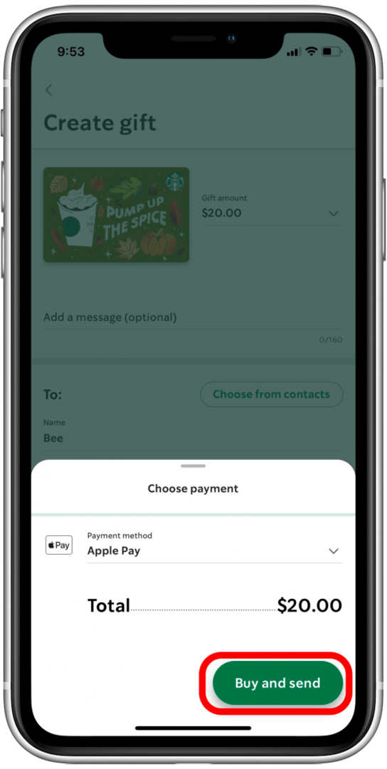 כיצד להשתמש ב-Apple Pay באפליקציית Starbucks 