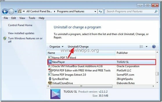 dezinstalare-NewPlayer