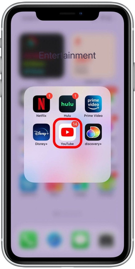 Deschideți YouTube sau altă aplicație din care doriți să transmiteți în flux - cum să ecranizați iPhone-ul la televizor