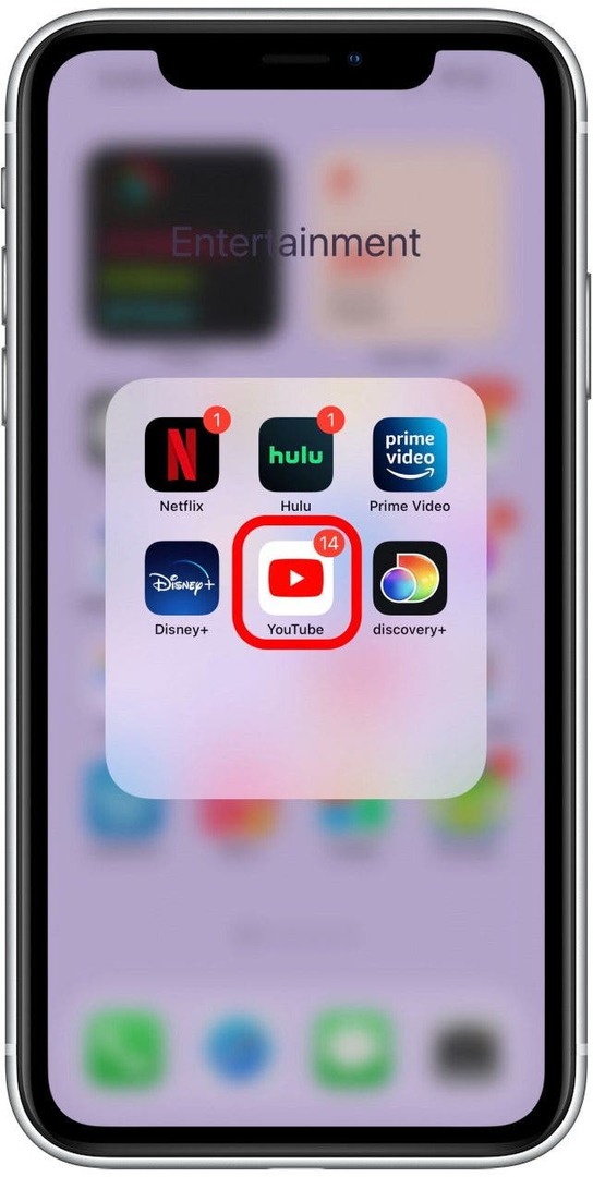 Open YouTube of een andere app waaruit je wilt streamen - hoe mirror iphone naar tv te screenen