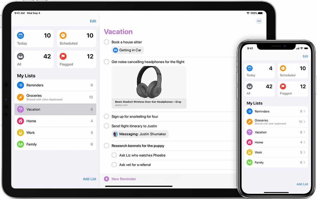 Rappels iOS 13 iPad et iPhone