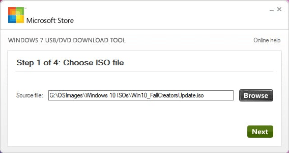 Windows USB-DVD-værktøj