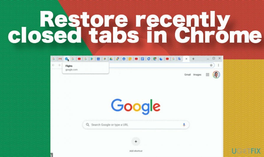 Restaurar pestañas cerradas recientemente en Chrome